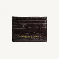 The Croco Card Holder | Brown